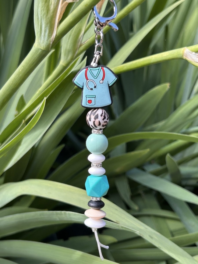 Porte clefs - Blouse bleu
