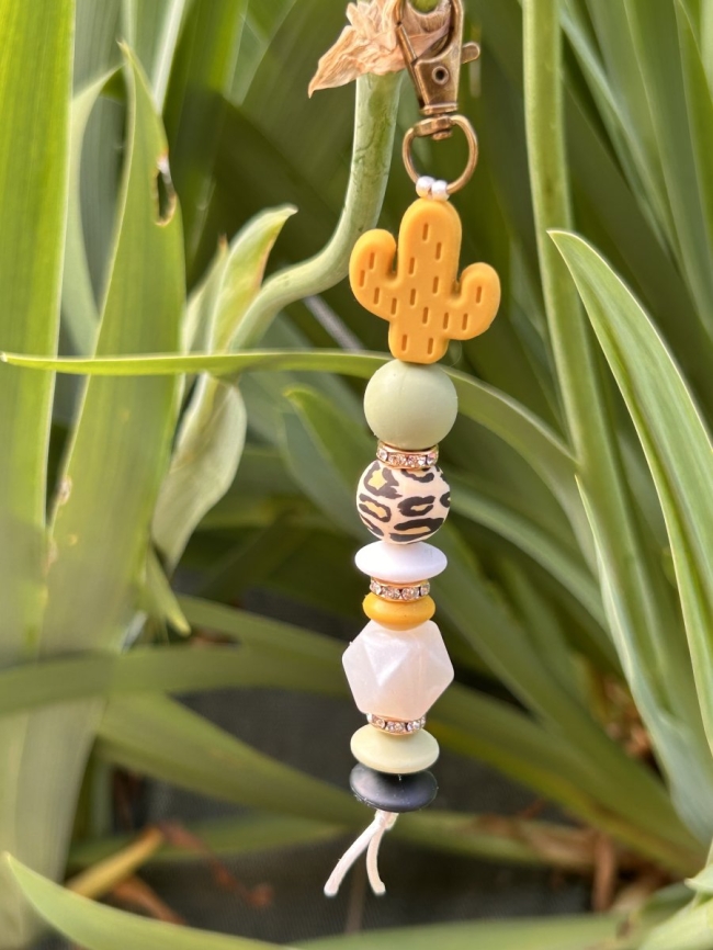 Porte clefs - Cactus jaune
