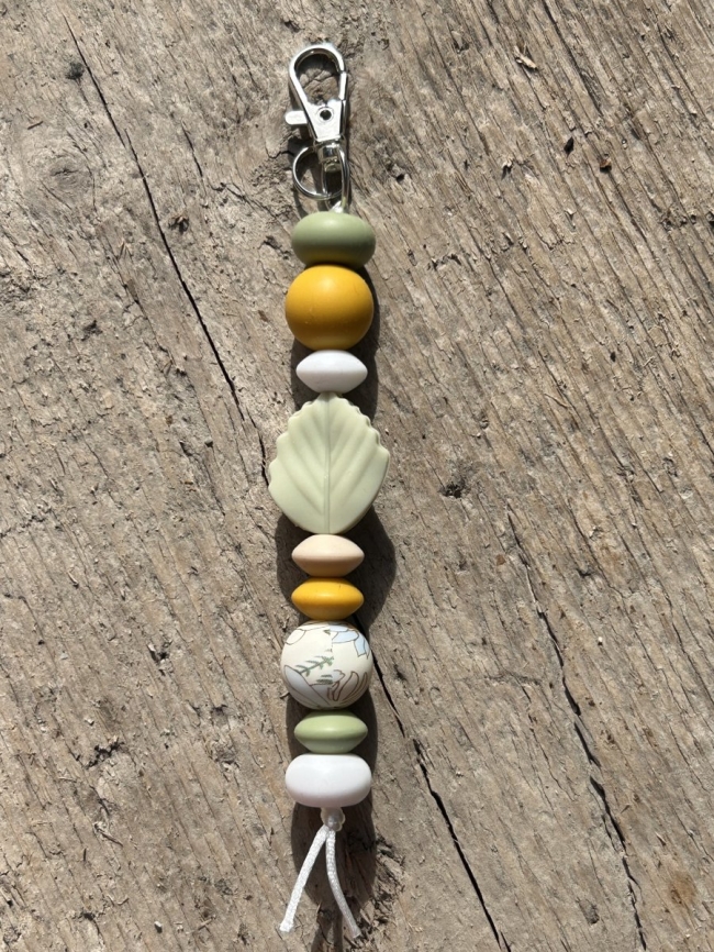 Porte clefs - Feuille verte