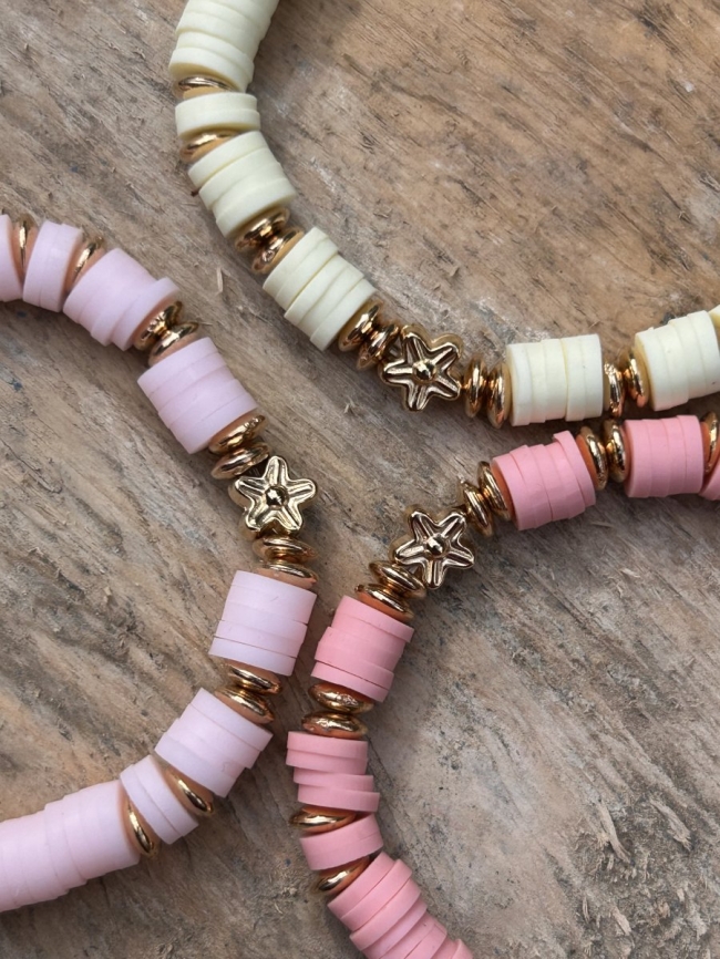 Trio de bracelets - Rose -Jaune